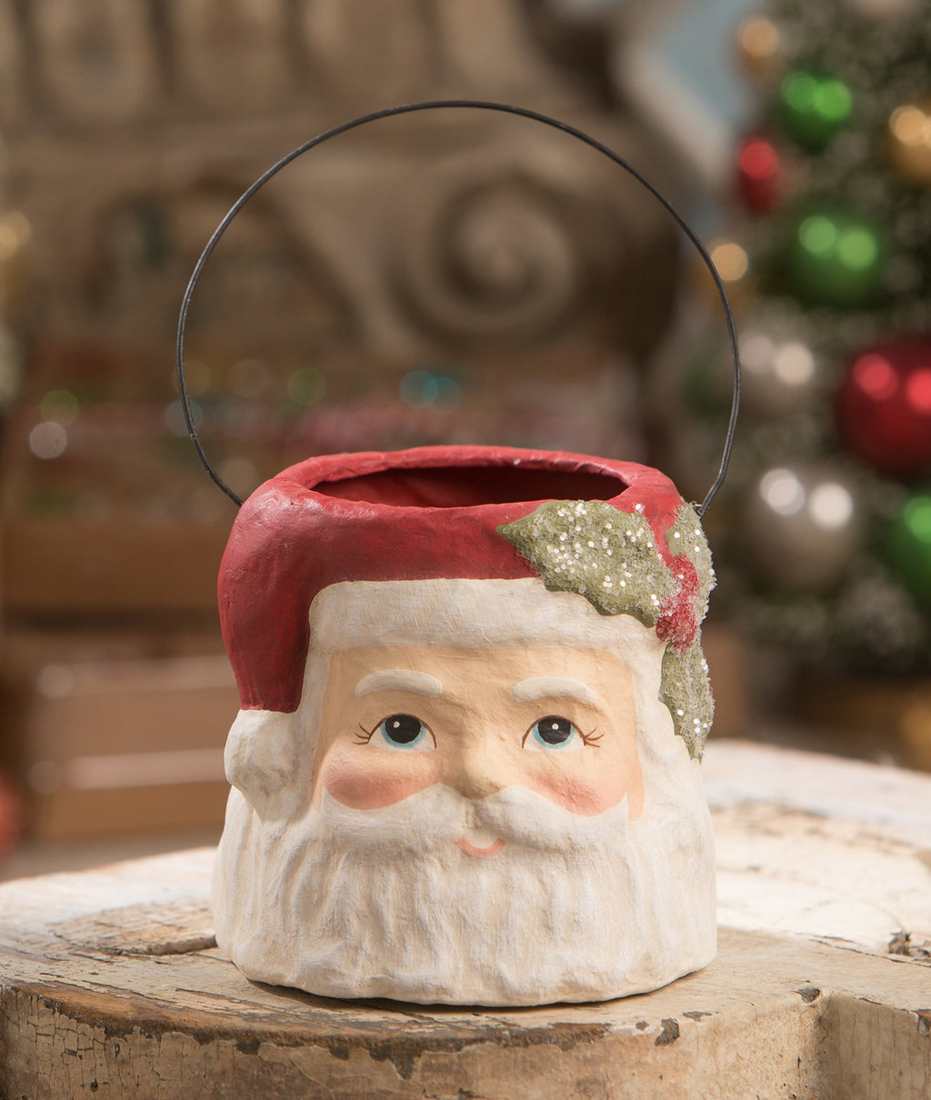 Holly Jolly Santa Bucket Small