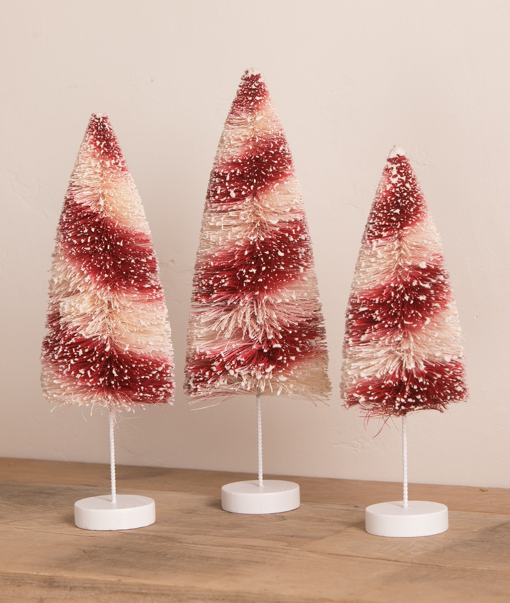 Candy Cane Bottle Brush Trees S3