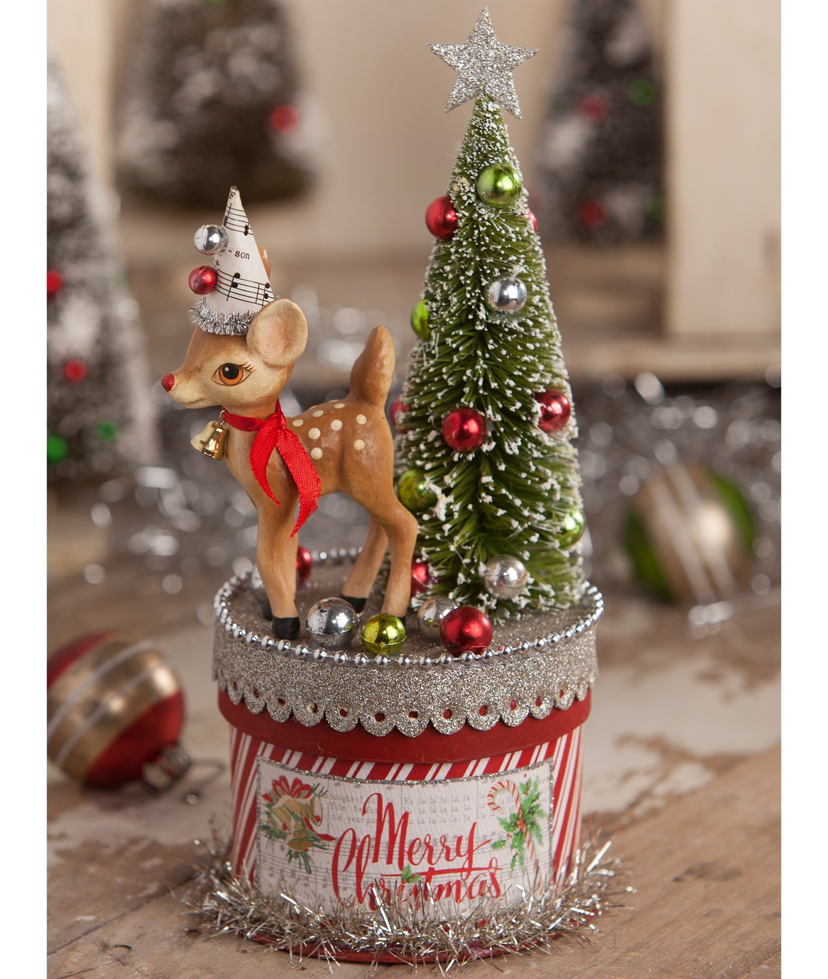 Retro Deer on Box Small