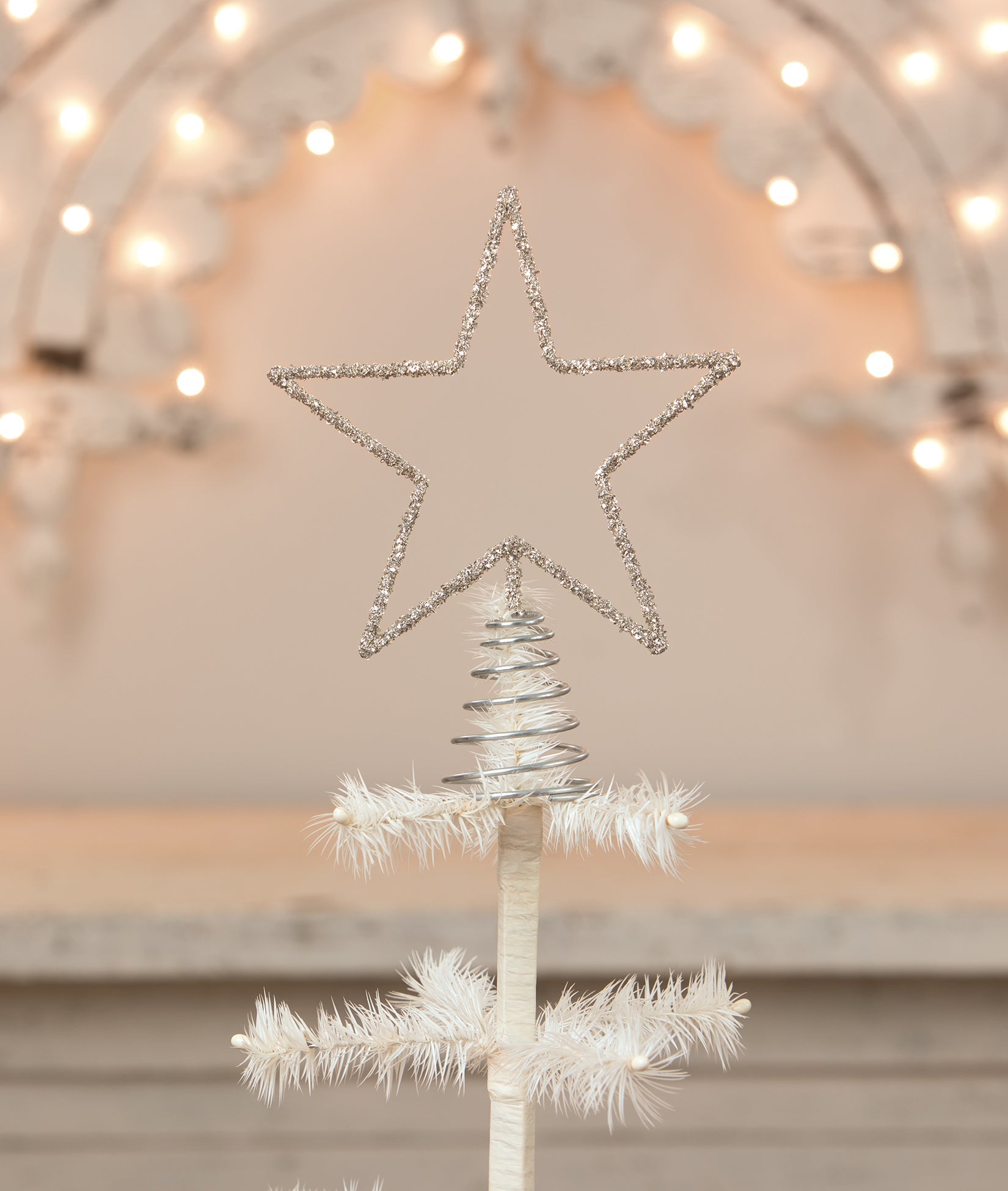 Silver Star Wire Tree Topper