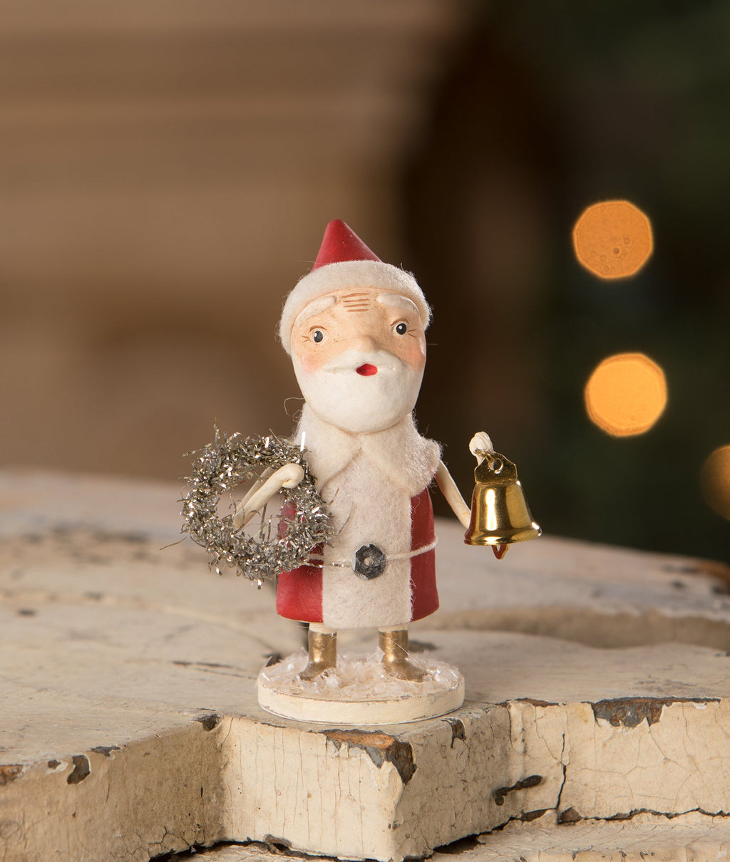Santa with Wreath & Bell