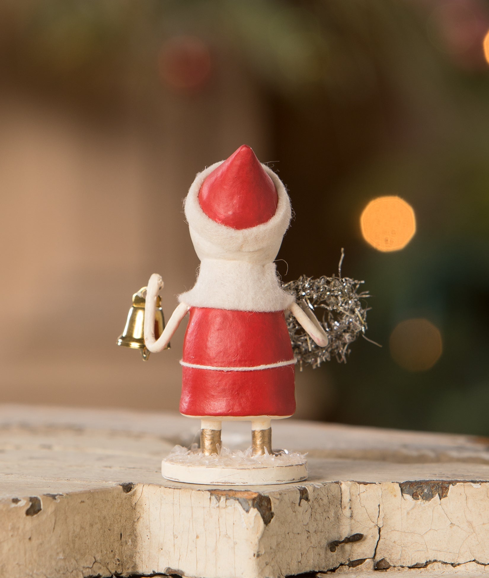 Santa with Wreath & Bell