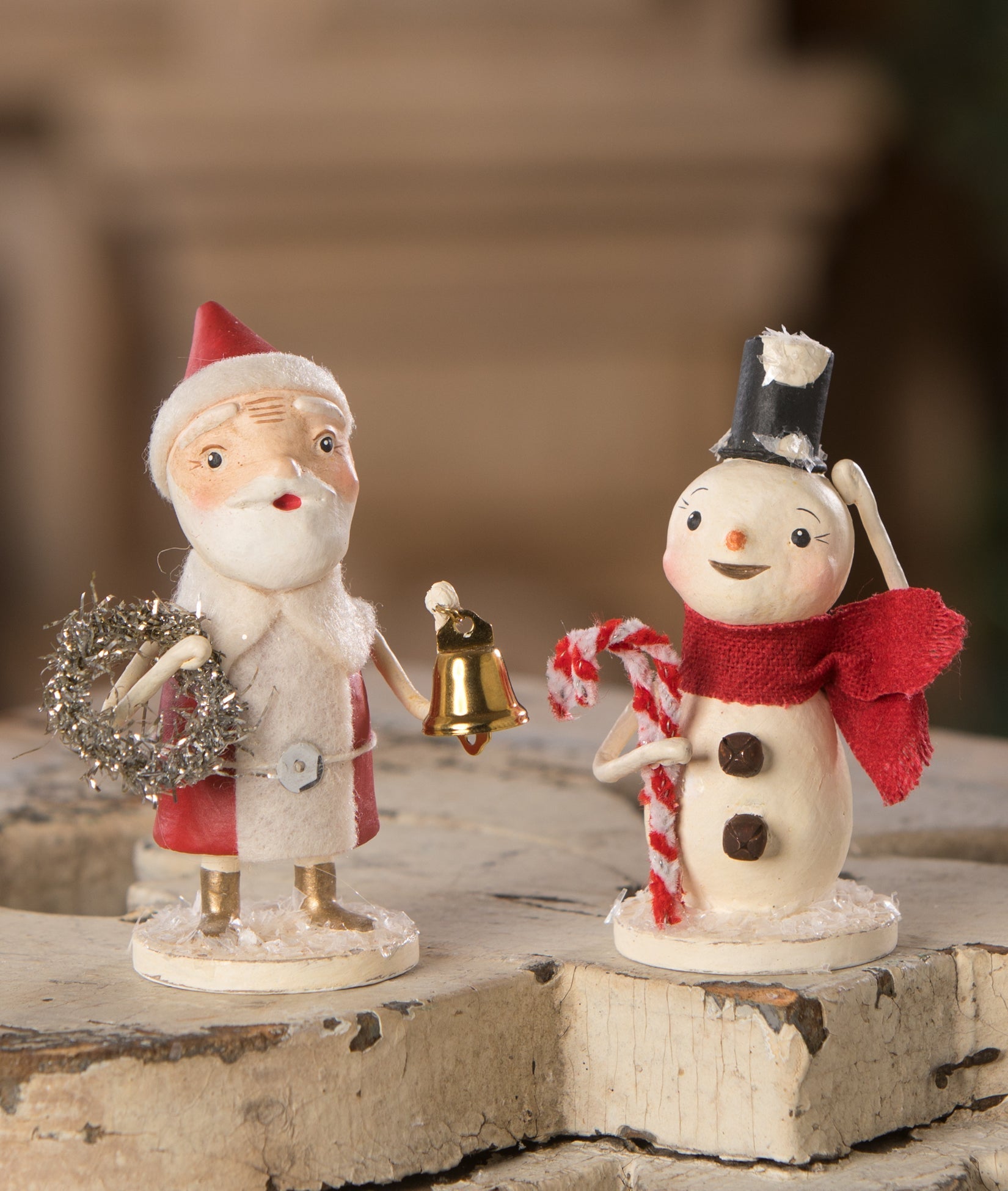 Santa with Wreath & Bell