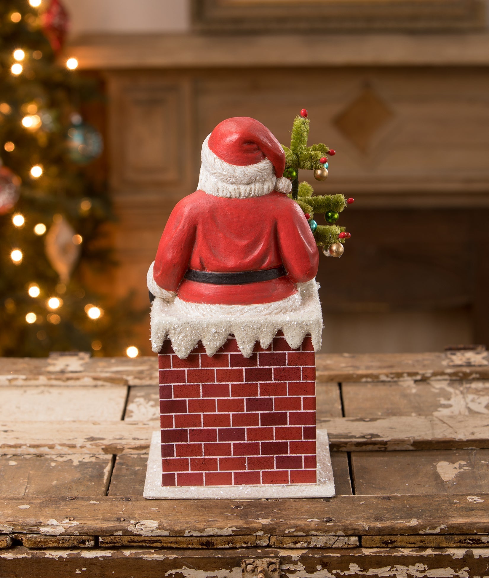 Vintage Santa in Chimney