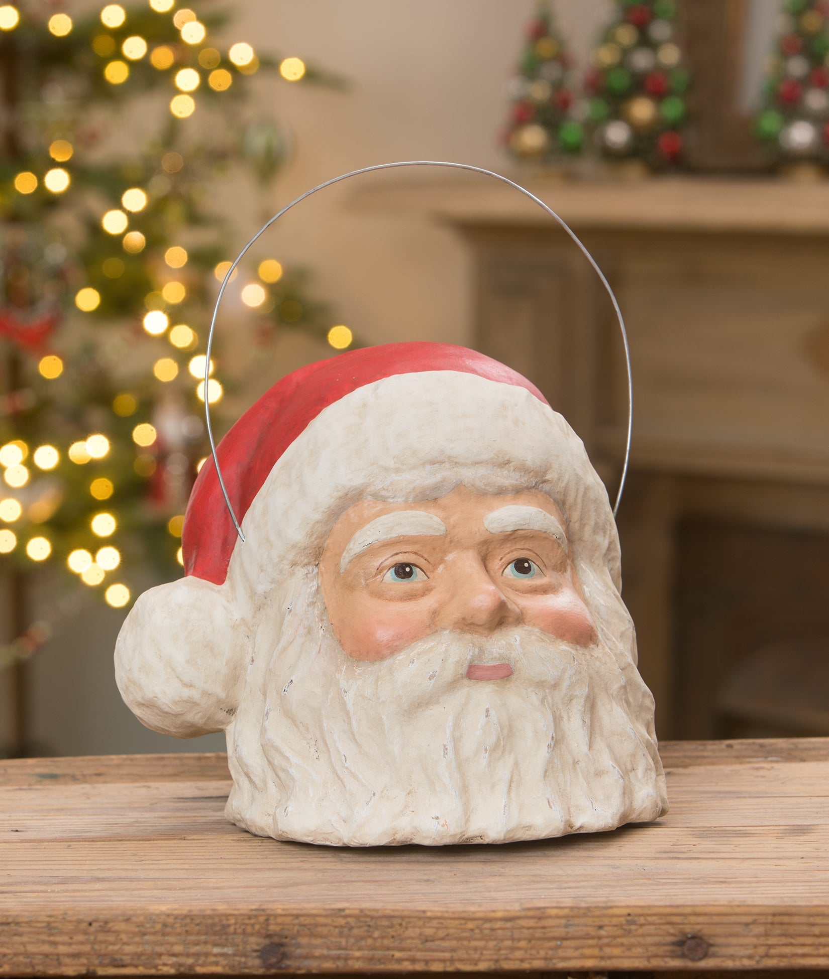 Vintage Santa Bucket