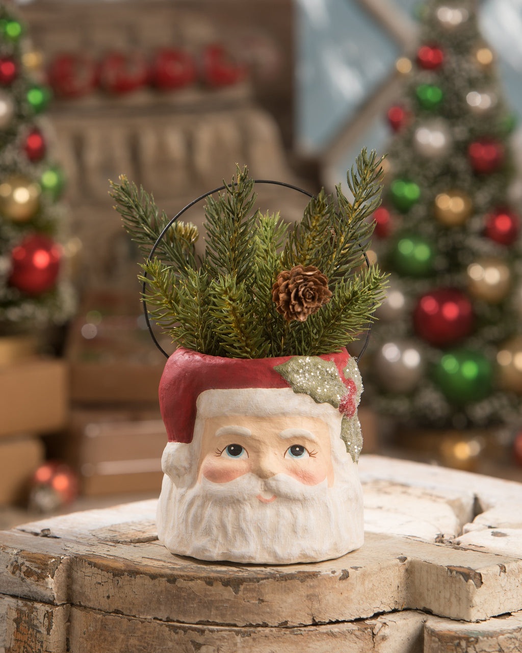 Holly Jolly Santa Bucket Small