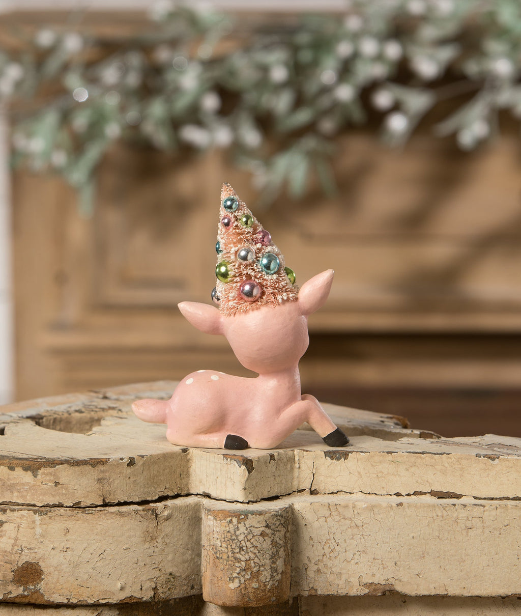 Pink Reindeer with Tree