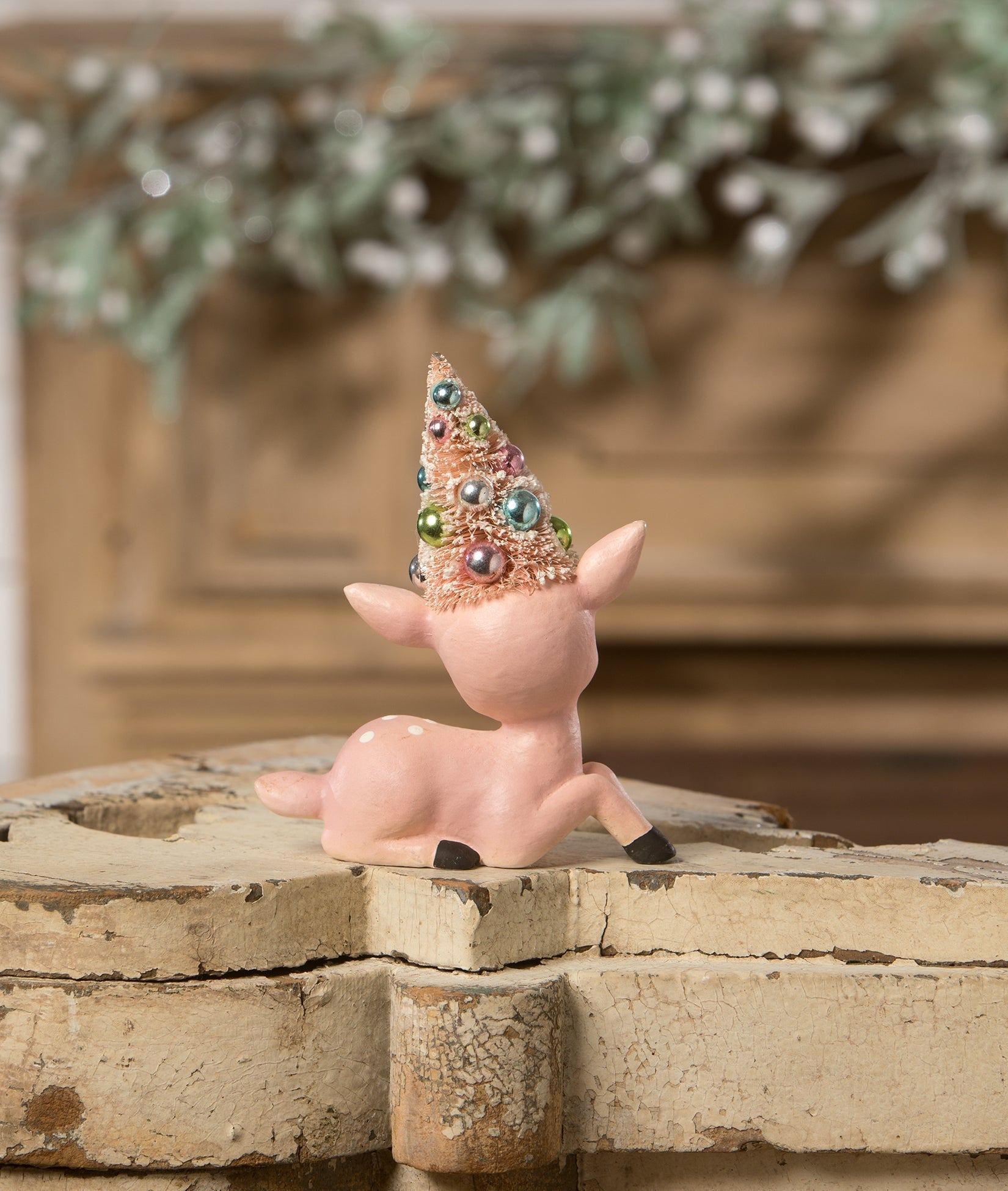 Pink Reindeer with Tree