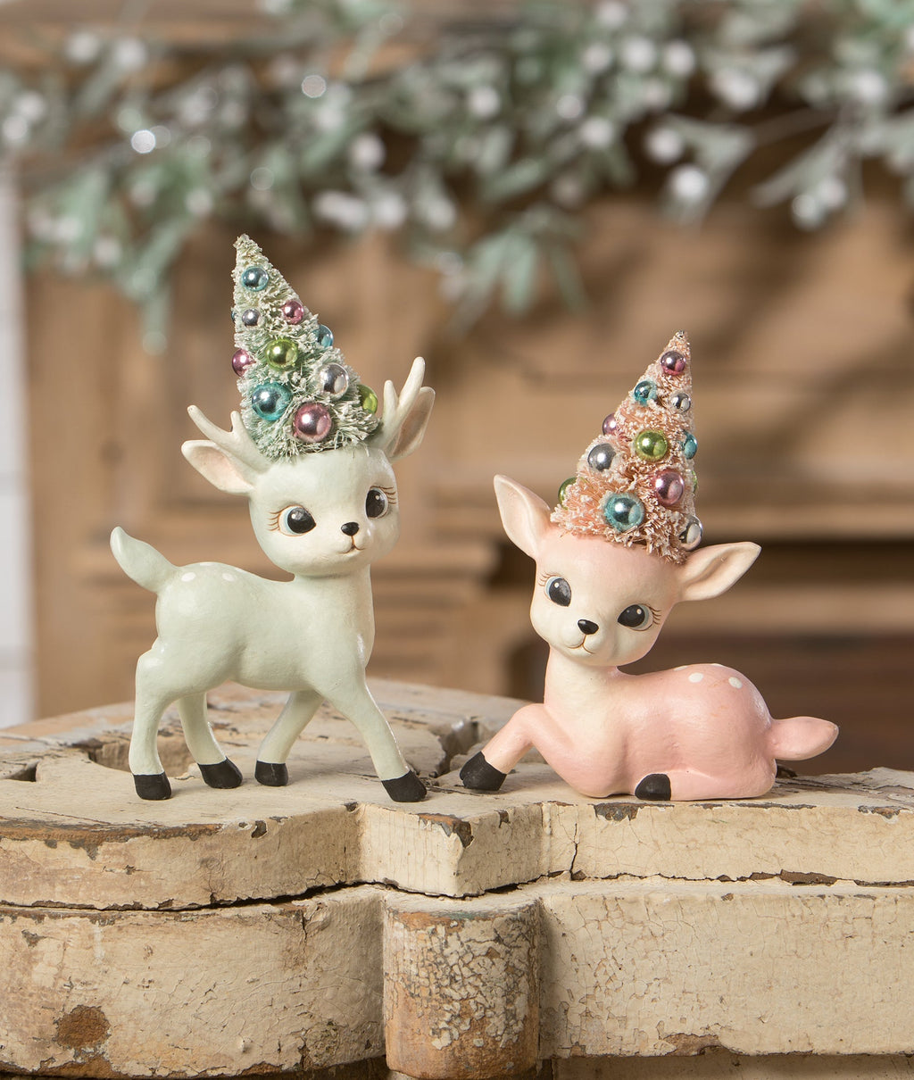 Pink Reindeer with Tree