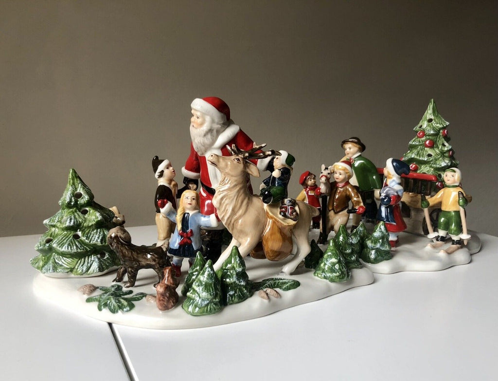 Weihnachts-Deko Set mit Santa & Miniaturfiguren