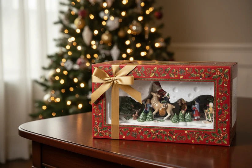 Weihnachts-Deko Set mit Santa & Miniaturfiguren