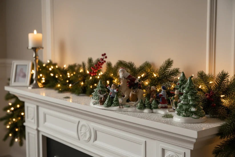 Weihnachts-Deko Set mit Santa & Miniaturfiguren