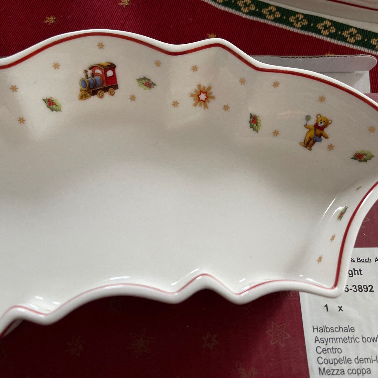 Christmas Delight Asymmetric Bowl
