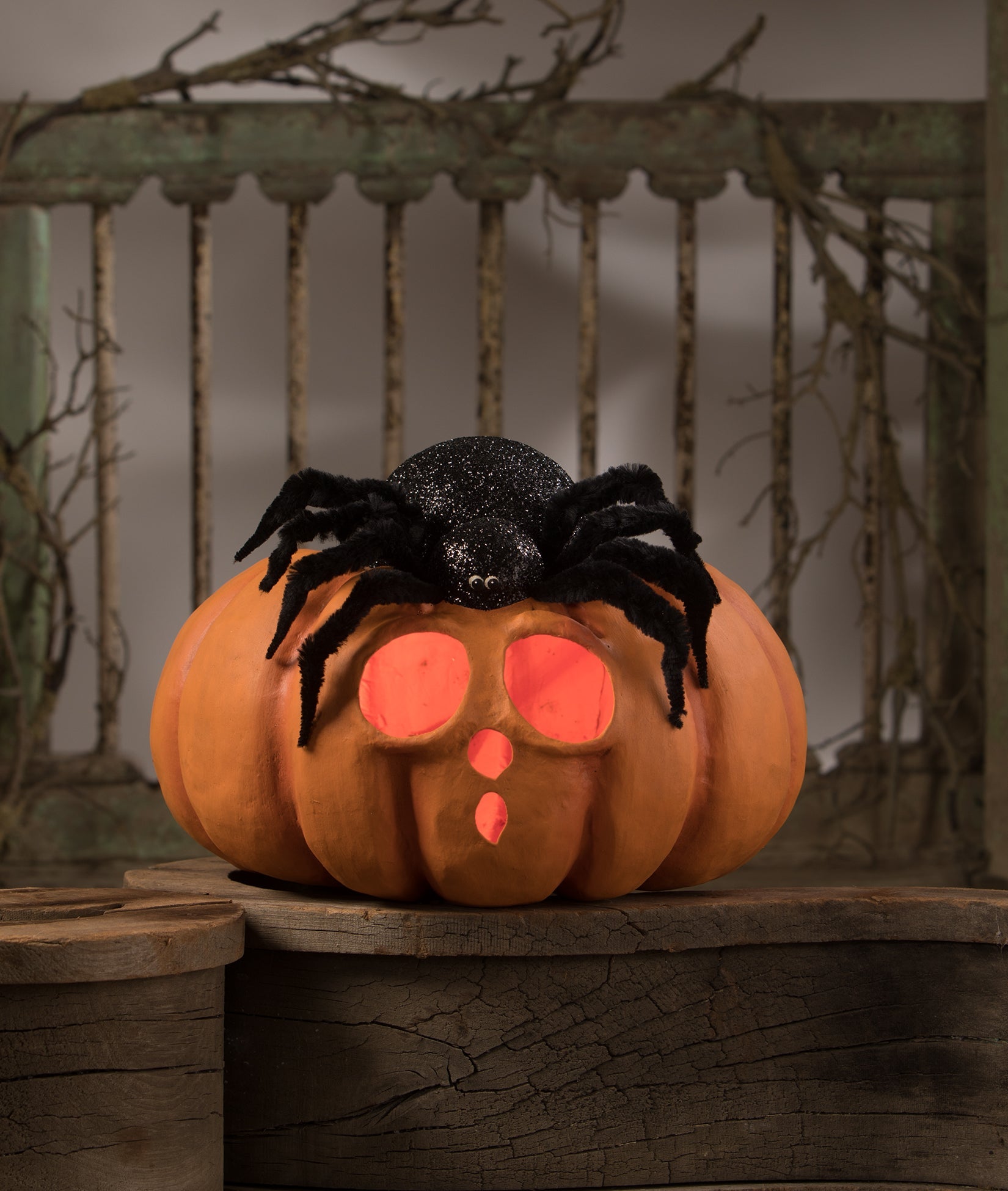 Spider on Pumpkin JOL
