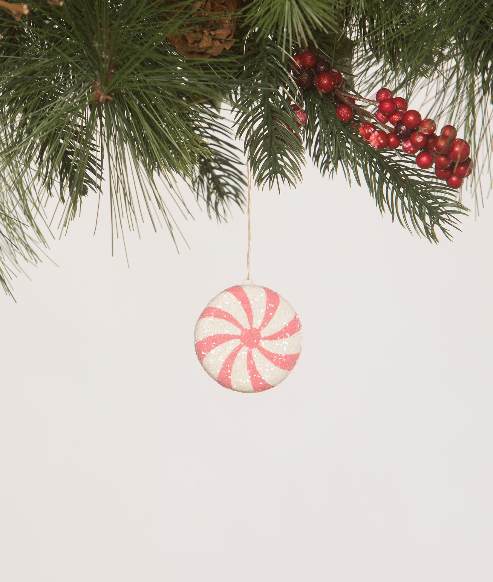Bright Pink Peppermint Ornament