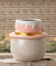 Pastel Holly Hat Snowman Lg