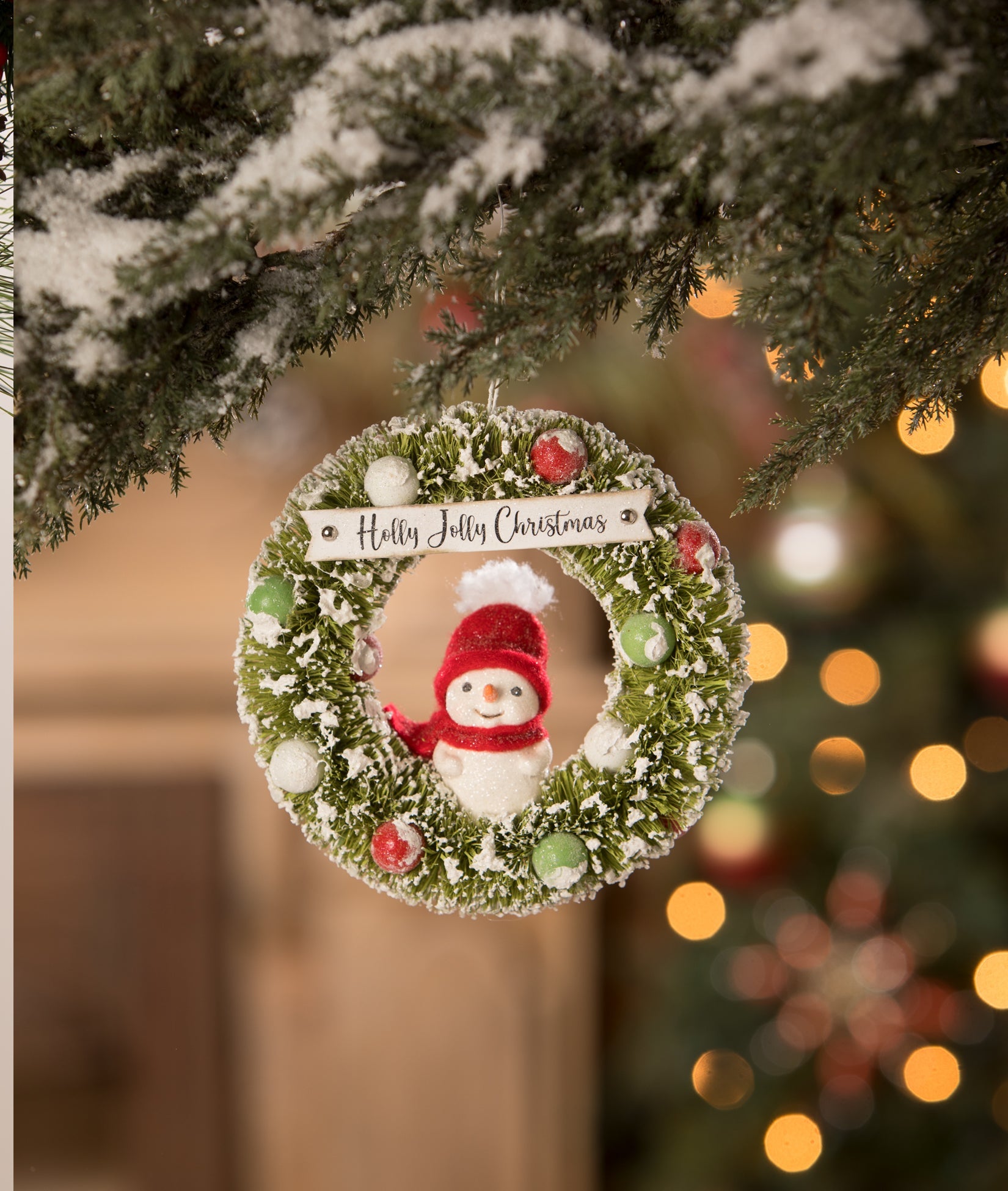 Holly Jolly Snowman Wreath